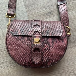 Coccinelle python print leather crossbody bag